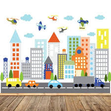 These are wall decals in the theme of cities like paris, london. City Wall Decal City Wall Sticker Pastel Colored City Wall Etsy City Wall Stickers Playroom Wall Decals Kids Wall Decals