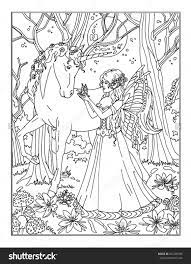 Enchanted Fairy Shutterstock 442203589 Livres A Colorier Coloriage Peintures Animalieres