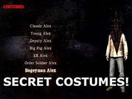 For the young alex costume for xbox360 it is the same konami code but instead of circle it is b button. Secret Items Silent Hill Homecoming Wiki Guide Ign