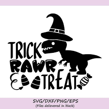 Trick Rawr Treat Svg Halloween Svg Halloween Dinosaur Svg Etsy In 2020 Cricut Halloween Halloween Vinyl Cricut Projects Vinyl