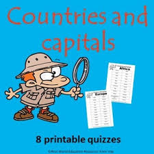 Which is the largest state of australia by area? Countries And Capitals Printable Quiz Educationhq
