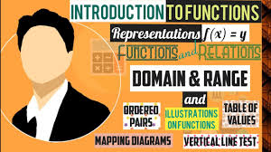 General Mathematics Functions Relations Domain Range And Illustrations On Functions Examples Youtube