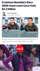 The early stages of euro 2020 were dominated by ronaldo's decision to move a pair of coca cola bottles and endorse fans to drink water instead during a portugal press conference. The Real Influencer 9gag