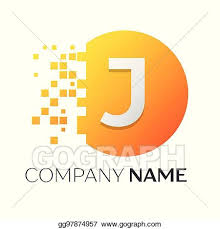 Make a circle logo for free now! Vector Illustration Realistic Letter J Vector Logo Symbol In The Colorful Circle With Shattered Blocks On White Background Pixel Motion Vector Template For Your Design Eps Clipart Gg97874957 Gograph