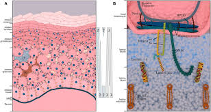 Depending on the type of epidermolysis bullosa, blistering may occur in the top layer of skin (epidermis), the bottom layer (dermis) or the layer that separates the two (basement membrane zone). Structural Composition Of Human Epidermis And Basement Membrane Zone Download Scientific Diagram