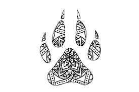 Download Dog Paw Print Mandala Svg Cut File By Creative Fabrica Crafts Creative Fabrica SVG Cut Files