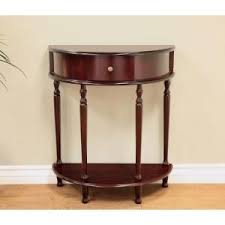 Megahome Cherry Storage End Table H 112 The Home Depot Accent Furniture Living Room Half Round Table End Tables