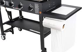 Blackstone 36'' griddle deluxe package. Amazon Com Blackstone 36 Cooking Station 4 Burner Propane Fuelled Restaurant Grade Professional 36 Inch Outdoor Flat Top Gas Griddle With Built In Cutting Board Garbage Holder And Side Shelf 1825 Black