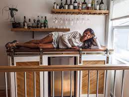 I've posted the tutorial for this diy barn. Diy Bar Cabinet Plans With Mini Fridge Sliding Doors Sarah Bella