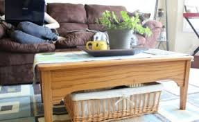 Like open coffee table with extra seating underneath. Storage Space Under The Coffee Table 36 Ideas Digsdigs