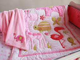 新品美国卡特carter s粉色火烈鸟5件套童被床围床笠床裙毯子 baby bed bed blanket