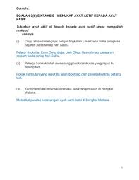 2) saya telah mengecat kelas yang kotor itu. Latihan Ayat Pasif Aktif Flip Ebook Pages 1 4 Anyflip Anyflip