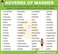 Sometimes, frequently, never, often, yearly. An Important List Of Adverbs Of Manner You Should Learn My English Tutors