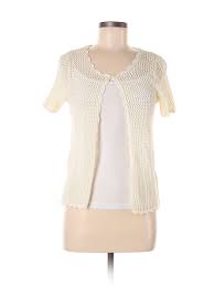 Details About Sag Harbor Women Ivory Cardigan Sm Petite