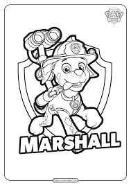 Free printables for paw patrol party. Free Printable Paw Patrol Marshall Coloring Pages