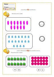 نموذج امتحان الاعداد باللغة الانجليزية لرياض الاطفال names