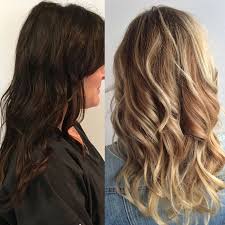 Going from blonde to brown hair is so much more than changing shades. Dark To Light Hair Before And After Blonde Hair Balayage Blonde Blonde With Highlights Blon Dark To Light Hair Light Hair Brown Hair With Blonde Highlights