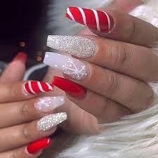 Talk about being edgy — literally. We Specialize In Nail Art Share The Latest Nail Art Trends And The Hottest Nail Art Ideas Xkwdm Com Winter Nails Acrylic Xmas Nails Christmas Nails Acrylic