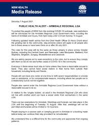 It also highlighted the highly infectious nature of the delta strain, revealing a superspreader event that saw 10 guests. Nsw Health On Twitter Public Health Alert Armidale Regional Lga To Protect The People Of Nsw From The Evolving Covid 19 Outbreak New Restrictions Will Be Introduced For The Armidale Regional Local