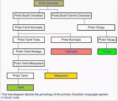 why are the 4 south indian languages of telugu kannada