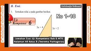 Lengkap ️ kunci jawaban matematika kelas 7 halaman 45 46 47 48 49 50 kegiatan 1.4 semester 1 ️ buku siswa kurikulum 2013 revisi Jawaban Esai Uji Kompetensi Bab 6 Mtk Halaman 49 Kelas 8 Teorema Pythagoras Youtube