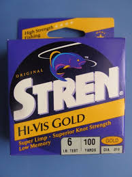 Stren 6 Lb Hi Vis Gold Line 100 Yd 6 Lb Pony Spool Super Limp Low Memory New