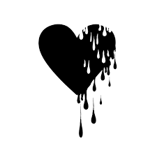 Bleeding Black Heart Sticker By Gringoface Designs White 3 X3 Black Heart Tattoos Simple Heart Tattoos White Heart Tattoos
