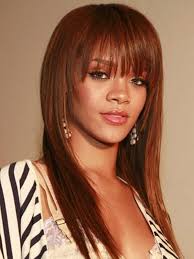 Check out this complete guide to the fringe, featuring cool styles, trends and maintenance tips. Rihanna Long Auburn Synthetic Capless Hair Wig With Bangs Rewigs Com