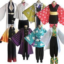 Made with premium materials such as modal cotton and polyester fibers, this apparel is made to last and is very pleasant to wear Anime Demon Slayer Kimetsu No Yaiba Makomo Sabito Rengoku Kyoujurou All Menbers Kimono Cosplay Costume H Anime Costumes Aliexpress