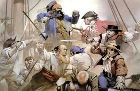 Blackbeard S Last Fight 1718 Pirate Art Art Native American Art