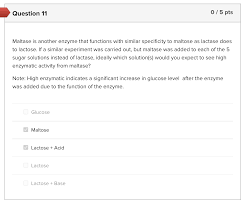 Acid maltase deficiency is a metabolic muscle disorder, a group of diseases that interferes with the processing of food (in this case, carbohydrates) for energy production. Solved Question 11 0 5 Pts Maltase Is Another Enzyme That Chegg Com