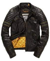 Superdry Endurance Speed Noir Leather Jacket Style Leather Jacket Mens Jackets Casual