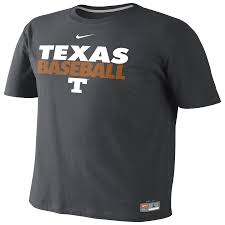 Nike texas rangers hommes bleu chemise taille l mlb baseball tee coupe standard. Nike Texas Longhorns Official Baseball Practice Performance T Shirt