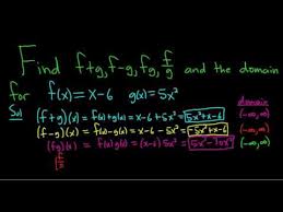 How To Find F G F G Fg And F G And The Domain Of Each Youtube
