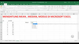 Menghitung Mean Median Modus Dengan Ms Excel Ed 2 Youtube
