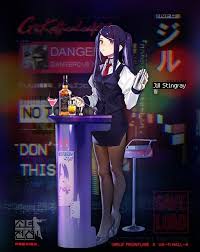 How to mix drinks angry trap midget's guide: Fm Anime Va 11 Hall A Cyberpunk Bartender Action Julianne Stingray Cosplay Costume