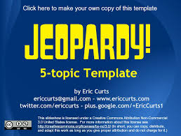 These jeopardy templates will help you create custom jeopardy games to help your students get ready for a test, review prior information, or even be introduced to a new unit. 12 Best Free Jeopardy Templates For The Classroom