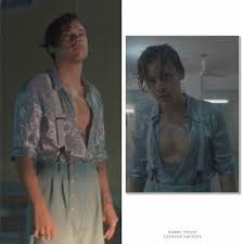 Harry In The Lights Up Video Custom Gucci Shirt Trousers Suspenders And Boots This Outfit Is Completely Custom Made Harry Styles Clothes Style Harry Styles