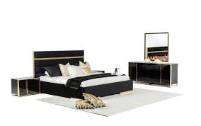 Download the perfect black and gold pictures. Montblanc Black Gold Bedroom Set Las Vegas Furniture Store Modern Home Furniture Cornerstone Furniture