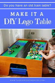 How To Turn An Old Train Table Into An Amazing Diy Lego Table Lego Table Diy Lego Table Train Table