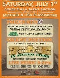 Rogers Ar July 1 2017 Poker Run Silent Auction Benefits Michael Lisa Plassmeyer Who Were Badly Injured In A Motorcycle Events Poker Run Charity Events