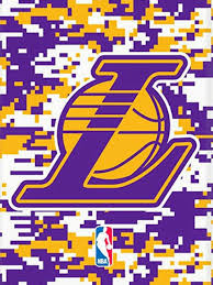 Here you can find the best lakers logo wallpapers uploaded by our community. Lakers Logo With Cool Looking Purple Gold Pixelated Background