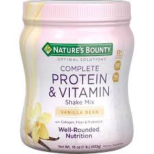 Nature S Bounty Optimal Solutions Protein Shake Vanilla 16 Ounce Jar Protein And Vitamin Shake Mix For Women With Added Nutrients Walmart Com Vitamin Shakes Vanilla Protein Shakes Protein Shakes