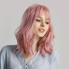 Omg i have pink hair what!!! Pastel Pink Hair Wig For Women Girls Christmas Halloween 14 Short Syn Ninthavenue Europe