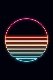 An Awesome Retro Sun With Am Eighties Vibe Neon Wallpaper Neon Light Wallpaper Neon Painting