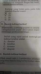 Pola pikir kalimat iii disebut kalimat nominal atau kalimat ekuasional. Kepercayaan Terhadap Program Tax Amnesty Pengampunan Pajak Diharapkan Dapat Membangun Brainly Co Id