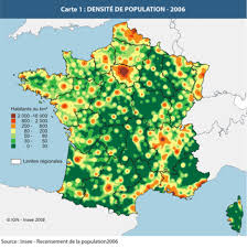 Population Density In France 2006 Map Human Geography France