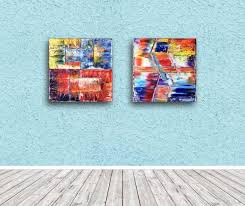 Angles And Alleyways Original Large Pms Abstract Diptych Oil Paintings On Canvas 48 X 24 2018 Oil Painting By Preston M Smith Pms Painting Oil Painting On Canvas Diptych