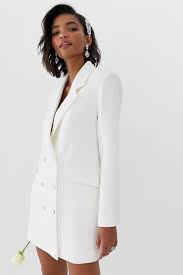 19 Chic Outfits For A Courthouse Wedding Asos Wedding Dress Blazer Dress White Wedding Dresses