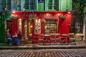 montmartre at night restaurant chez marie paris davidgiralphoto com paris cafe montmartre paris restaurants